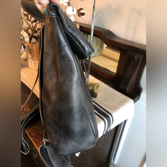 Bed Stu Howie Leather Backpack Black Grey Rustic Rustic Retail $365 - Picture 8 of 14